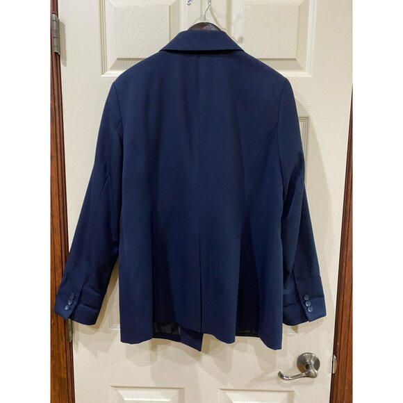 Pendleton Seasonless Navy Blue Virgin Wool Blazer Jacket Womens Size 16 - Picture 9 of 10
